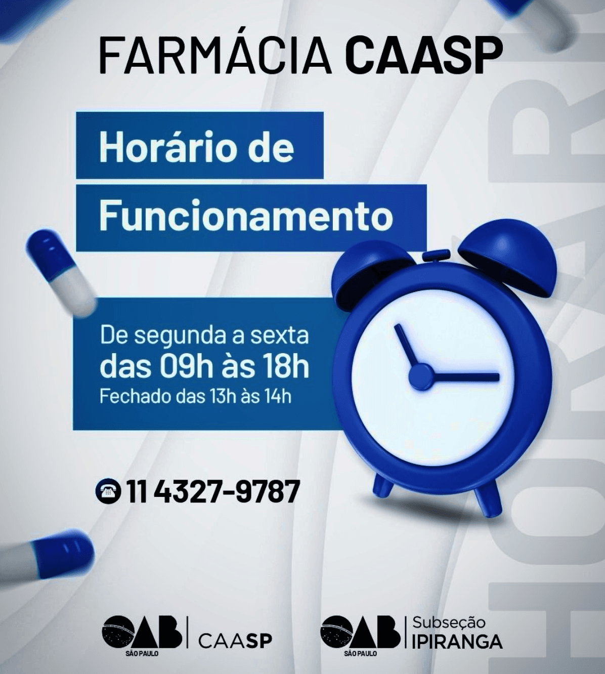 A Farmácia CAASP está à disposição