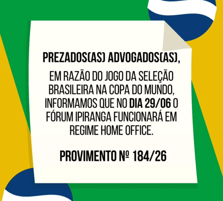 🇧🇷 Comunicado: Expediente Fórum Copa do Mundo 🇧🇷