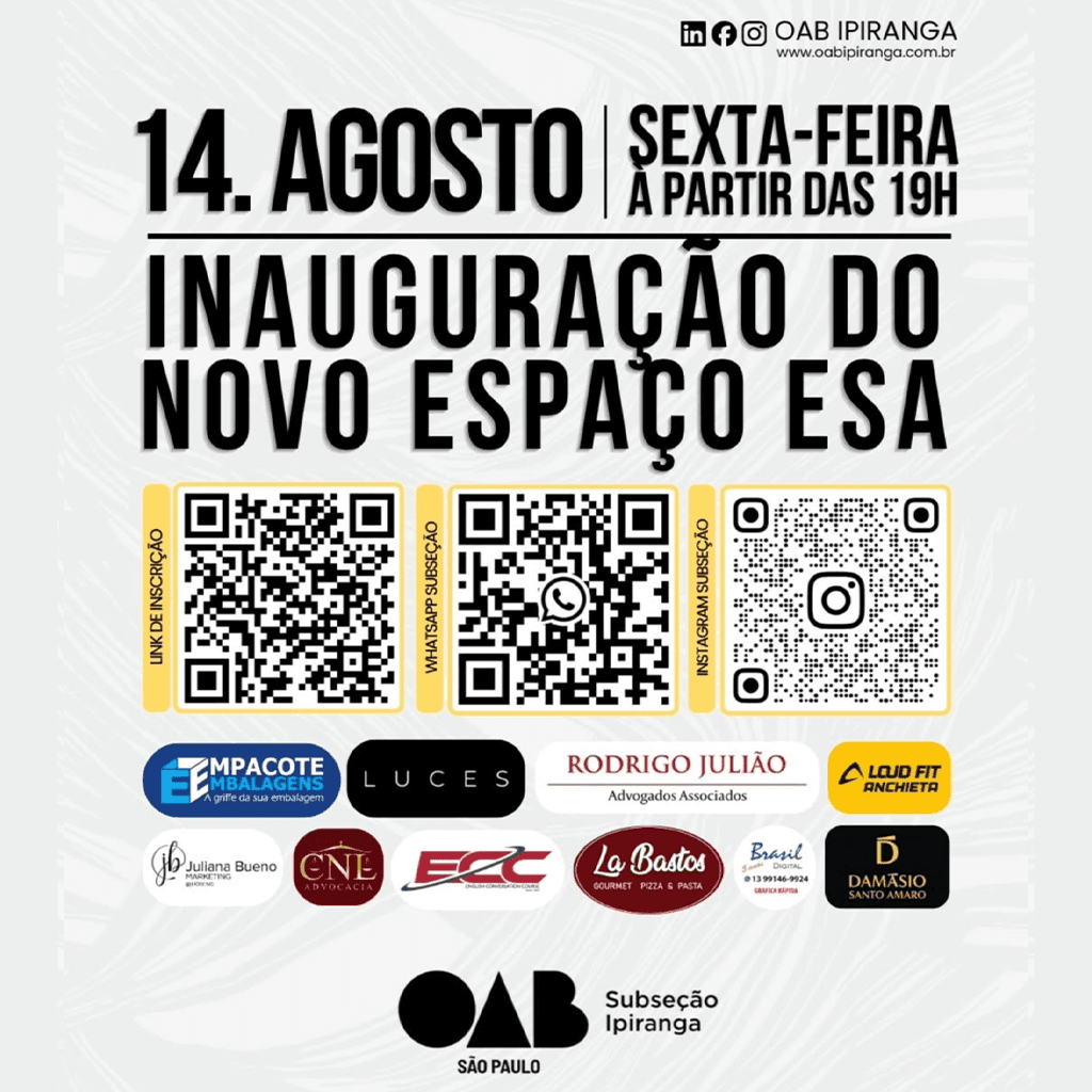 Semana Jurídica: INAUGURAÇÃO DO NOVO ESPAÇO ESA