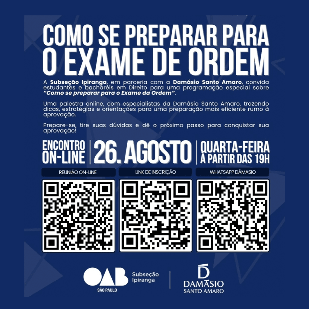 OAB Ipiranga + Damásio: Como se preparar para o Exame da Ordem?