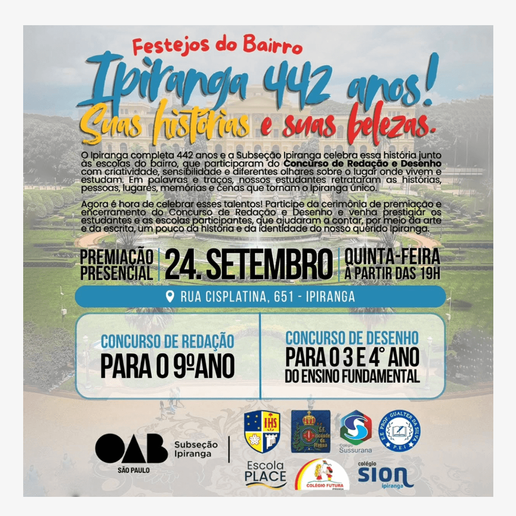 🎉 Festejos do bairro | IPIRANGA 442 ANOS! 💙💛❤️