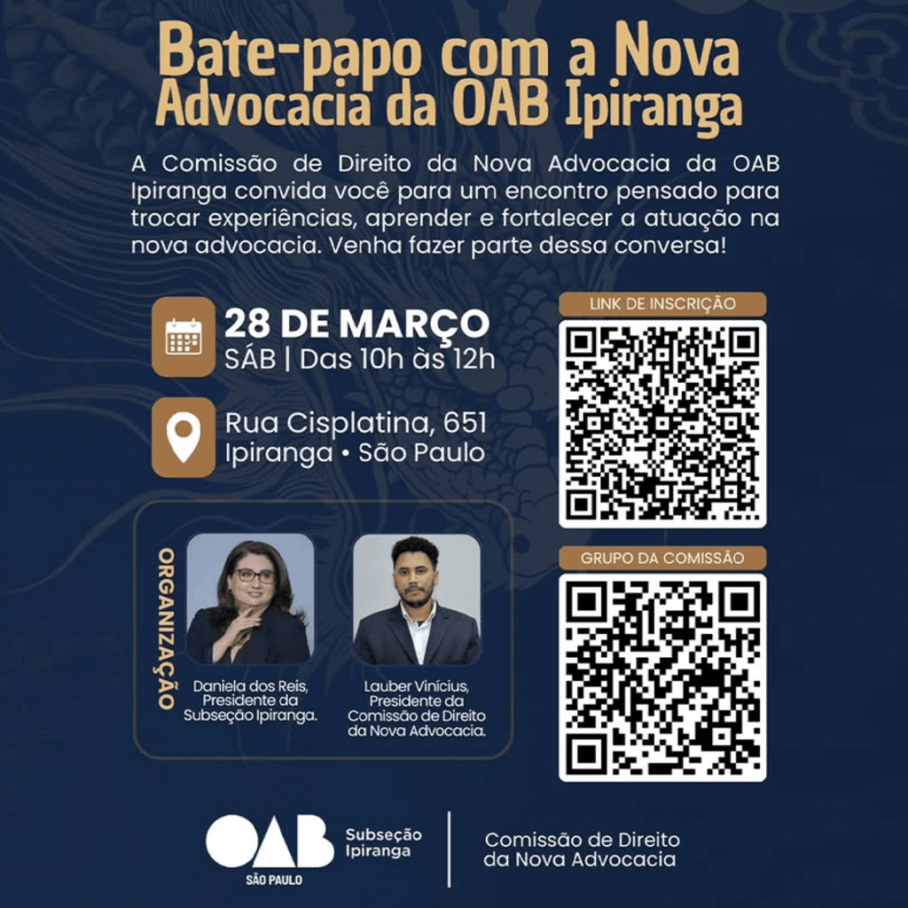 🚀✨ Bate-papo com a Nova Advocacia da OAB Ipiranga